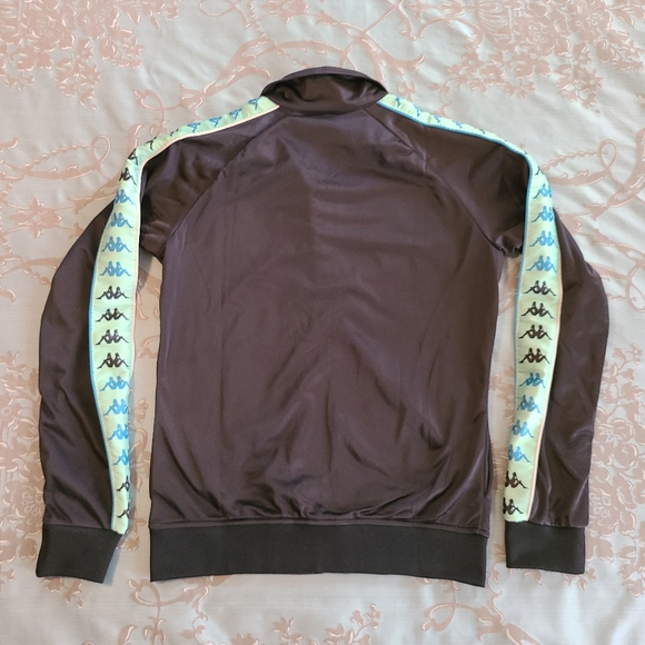 Kappa 222 Banda Allure Black Smoke Green Sage Track Jacket Women's Size Large - Picture 3 of 10